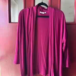 Kim Rogers Magenta Open Front Cardigan